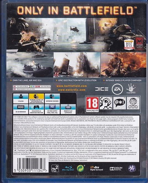 Battlefield 4 - PS4 (A Grade) (Genbrug)